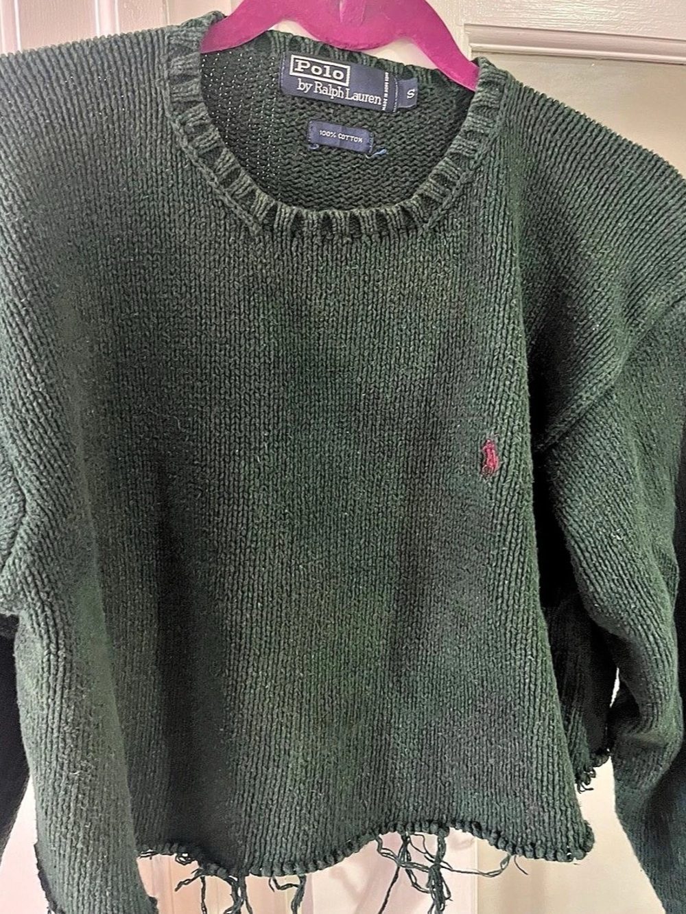 Polo by Ralph Lauren Cotton Crewneck Sweater in Green Size Small
